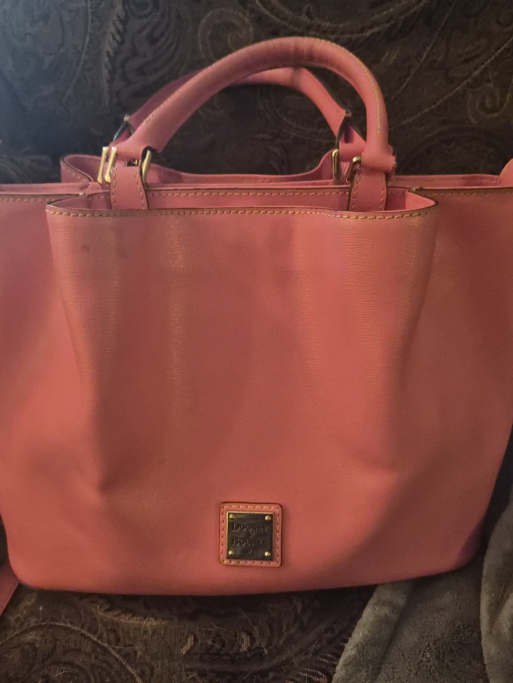 Dooney & Bourke Pink Leather Tote Bag
